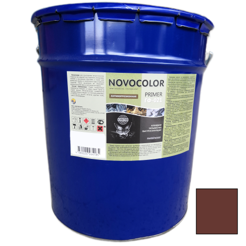 Грунтовка Novocolor ГФ-021 красно-коричневая 25 кг Грунтовка Novocolor ГФ-021 красно-коричневая 25 кг