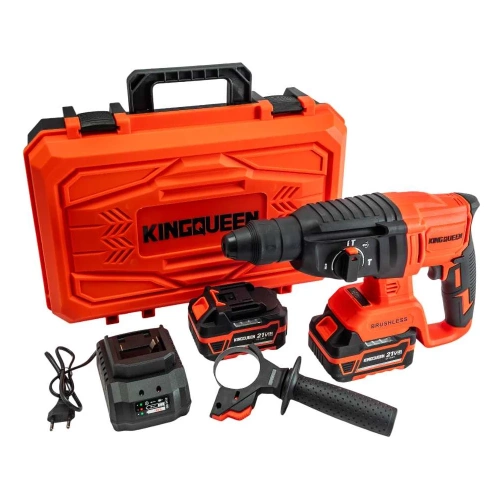 Перфоратор бесщеточный KINGQUEEN 2 АКБ 21В, 2 Дж KQ-2201