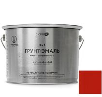 Грунт-эмаль по ржавчине Elcon 3 в 1 матовая Ral 3020 красная 2 кг