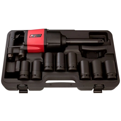 Прямой пневмогайковерт Byemax 210 мм, в наборе с головками BM-47-4072L8K Прямой пневмогайковерт Byemax 210 мм, в наборе с головками BM-47-4072L8K