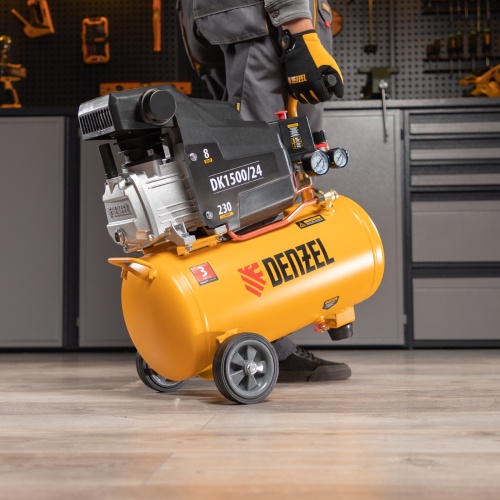 Компрессор воздушный DK1500/24, Х-PRO 1.5 кВт, 230 л/мин, 24 л Denzel фото 49