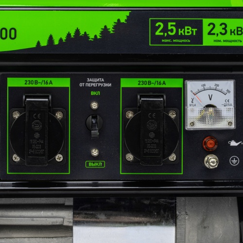 Генератор бензиновый БС-2800, 2.5 кВт, 230В, четырехтактный, 15 л, ручной стартер Сибртех фото 10