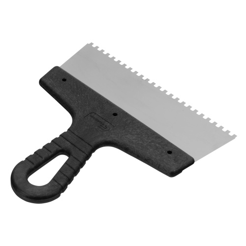 Шпатель из нержавеющей стали, 200 мм, зуб 4 х 4 мм, пластмассовая ручка Сибртех фото 2