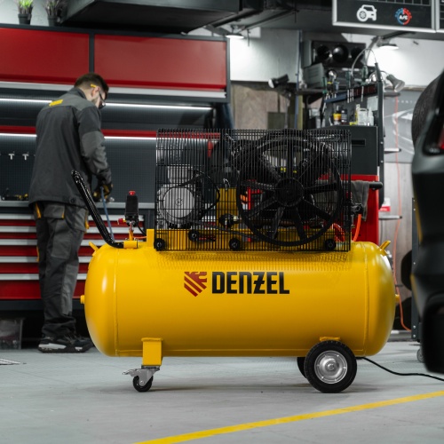 Компрессор воздушный рем. привод BCV 4000-T/200, 4,0 кВт, 200 литров, 690 л/мин Denzel фото 27