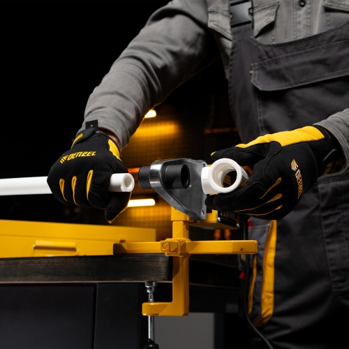 Аппарат для сварки пластиковых труб DWP-1500, 1500 Вт, 260-300 град, комплект насадок, 20-63 мм Denzel фото 14