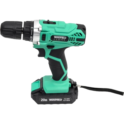 Дрель аккумуляторная TRUSTFIELD 20В, 28Нм, БЗП 10мм, 2 ск., 0-350/0-1350об/мин, 2 акб 1.5Ач,ЗУ ETCD-18.2.1 фото 8 Дрель аккумуляторная TRUSTFIELD 20В, 28Нм, БЗП 10мм, 2 ск., 0-350/0-1350об/мин, 2 акб 1.5Ач,ЗУ ETCD-18.2.1 фото 8
