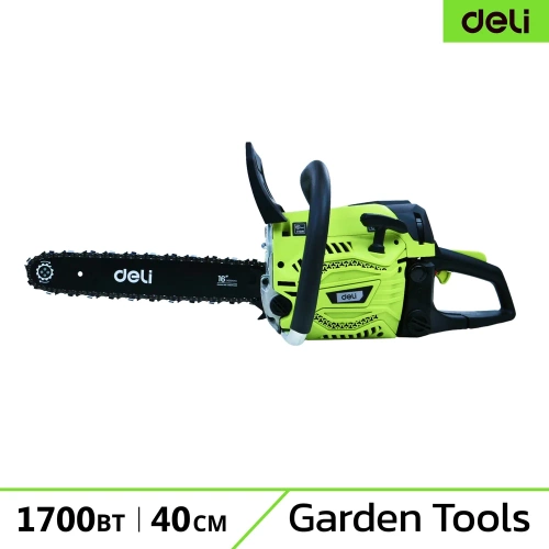 Бензопила цепная DELI (1700Вт/ 2,3 л.с, шина 40см, двигатель 45 см3) DE-LJ16-1 145421