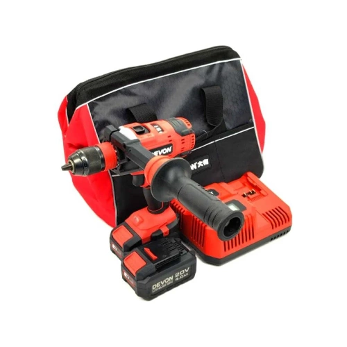 Аккумуляторный шуруповерт DEVON 2 АКБ 4 Ач, З/У, сумка, 5289-Li-20FS-SET