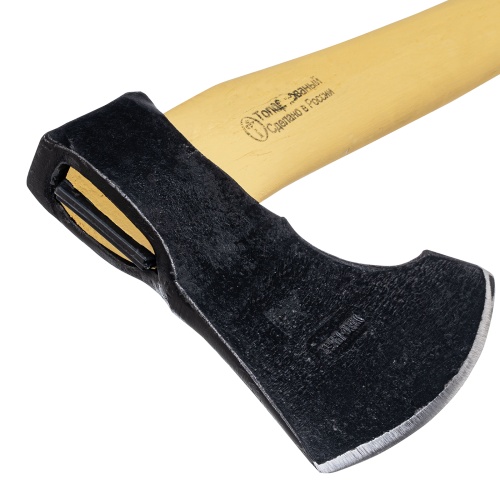 Топор кованый, в сборе, 1200/1550г, деревянное топорище, 500 мм, таежный "Тигр"// Россия фото 3