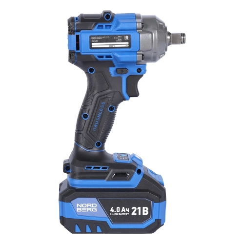 Гайковерт аккумуляторный NORDBERG 1/2, 21В, 500 Нм с двумя 4A аккум. и зар. уст-вом, в кейсе NE802K фото 10 Гайковерт аккумуляторный NORDBERG 1/2, 21В, 500 Нм с двумя 4A аккум. и зар. уст-вом, в кейсе NE802K фото 10