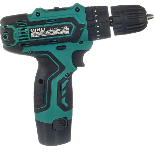 Аккумуляторная дрель-шуруповерт MINLI 10mm 22N.m Li-ion 12Vx2 DC102.3 фото 6