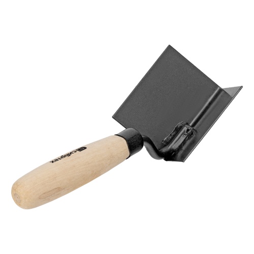 Кельма угловая, 80 х 60 х 60 мм, стальная, для внутренних углов, буковая ручка Сибртех фото 2 Кельма угловая, 80 х 60 х 60 мм, стальная, для внутренних углов, буковая ручка Сибртех фото 2