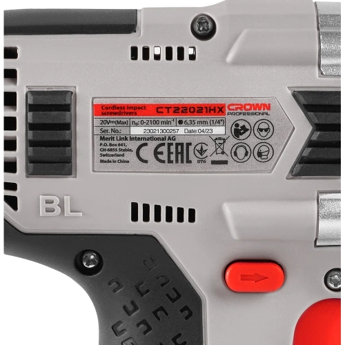 Аккумуляторный ударный винтоверт CROWN CT22021HX фото 5 Аккумуляторный ударный винтоверт CROWN CT22021HX фото 5