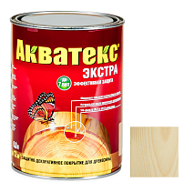 Покрытие алкидное защитно-декоративное для древесины Акватекс Экстра полуглянцевое бесцветное 0,8 л