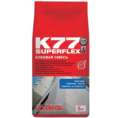 Клей для плитки Litokol SuperFlex K77 5 кг