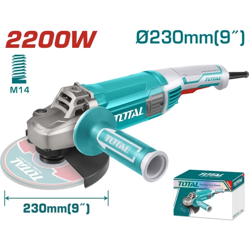 Угловая шлифовальная машина TOTAL 2200 Вт 230 мм TG12223026 фото 3