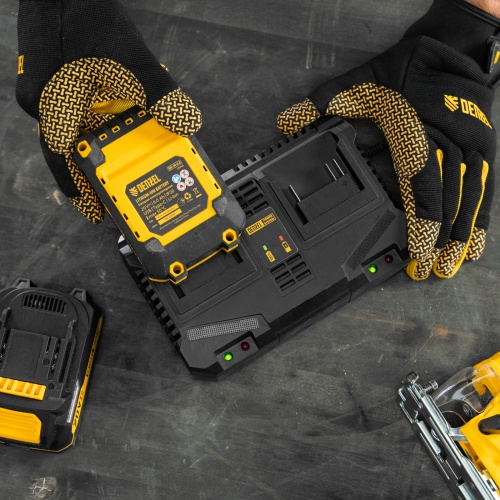 Устройство зарядное для аккумуляторов двухпортовое BCH-20-4.0x2, Li-Ion, 20 В, 4.0 А Denzel фото 16