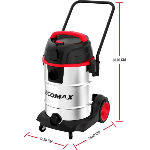 Пылесос из нержавеющей стали 38Л ECOMAX EM19502E-10B фото 3