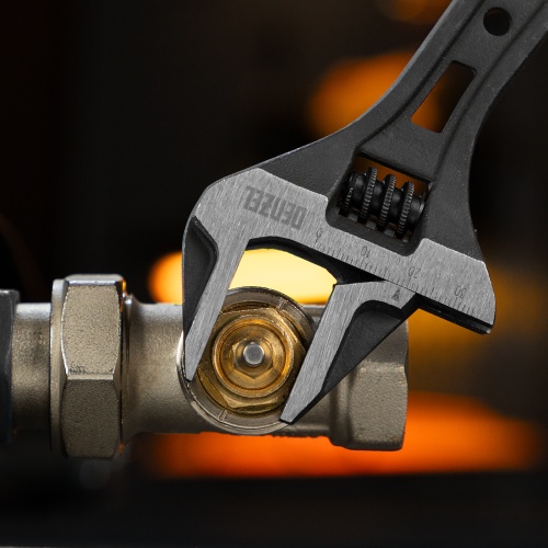 Ключ разводной, 200 мм, CrV, кованый Denzel фото 9