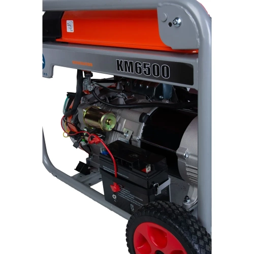 Бензиновый генератор TOR KM6500H 5,0кВт 220В 27л с электростартером и колесами 1018117 фото 7