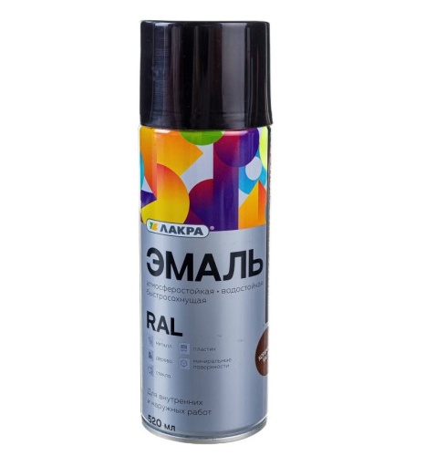 Эмаль аэрозольная Лакра коричневая RAL 8011 520 мл Эмаль аэрозольная Лакра коричневая RAL 8011 520 мл