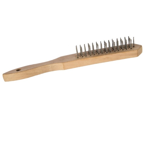 Щетка 3-рядная Biber 70930 стальная с деревянной ручкой