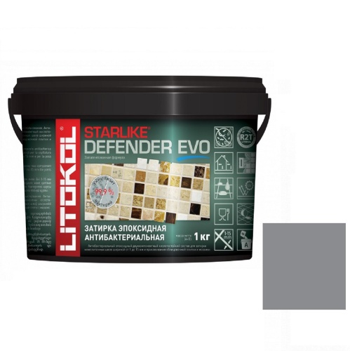 Затирка эпоксидная для швов Litokol Starlike Defender Evo S.115 Grigio Seta 1 кг