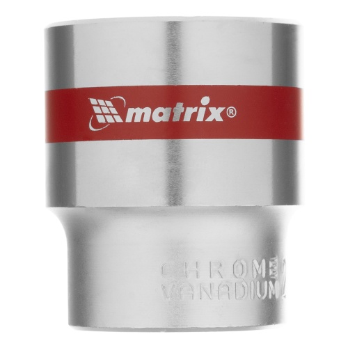 Головка торцевая, 27 мм, шестигранная, CrV, под квадрат 1/2, хромированная Matrix фото 3