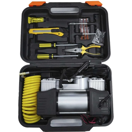 Автомобильный компрессор Dreamcar DK-60LV2 Original 2-х поршневой, с набором для ремонта шин DC-000-0845093 фото 8 Автомобильный компрессор Dreamcar DK-60LV2 Original 2-х поршневой, с набором для ремонта шин DC-000-0845093 фото 8