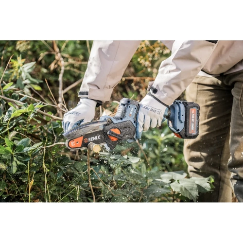 Мини-пила цепная аккумуляторная SENIX X2 20V, 12см,без АКБ и ЗУ, CSX2-M3-EU-0 фото 5