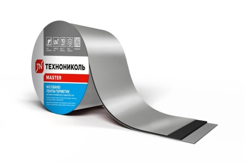 Лента самоклеящаяся Nicoband, 3 м х 10 см, серебристый фото 5