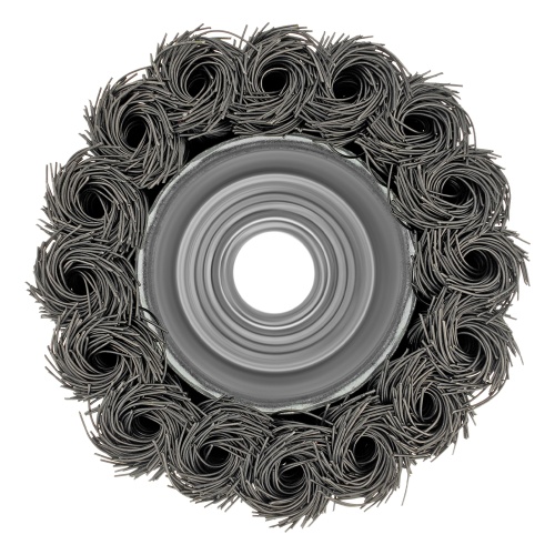 Щетка для УШМ, 65 мм, М14, "чашка", крученая проволока 0.35 мм Matrix фото 4