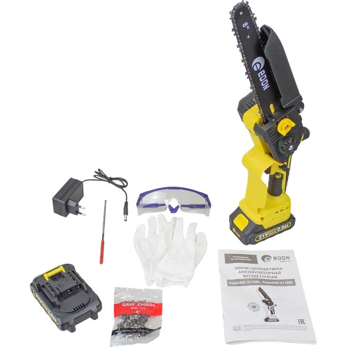 Мини-цепная пила аккумуляторная EDON SuperNS-21/8BL бесщеточная 35531 фото 10 Мини-цепная пила аккумуляторная EDON SuperNS-21/8BL бесщеточная 35531 фото 10