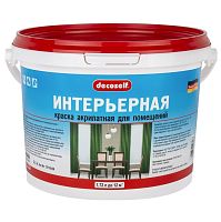Краска интерьерная Pufas Decoself КИ морозостойкая белая 1,72 л/2,7 кг