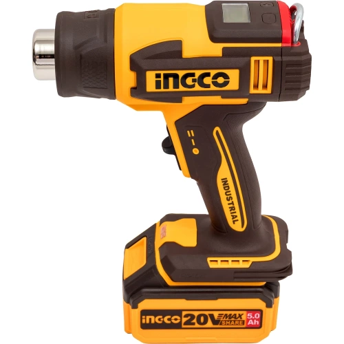 Фен аккумуляторный INGCO 20В ЖК-дисплей 1хАКБ 5Ач и ЗУ INDUSTRIAL HGLI20035 фото 5 Фен аккумуляторный INGCO 20В ЖК-дисплей 1хАКБ 5Ач и ЗУ INDUSTRIAL HGLI20035 фото 5