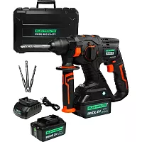 Аккумуляторный бесщеточный перфоратор Electrolite BHD 26 21V 2 АКБ, 4 Ач, 2.6 Дж, кейс, оснастка 6148