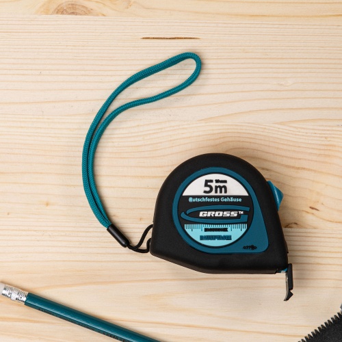 Рулетка "Ergonomisch",5 м x 25 мм,магнитный обрезиненный зацеп Gross фото 5