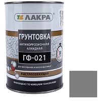 Грунт быстросохнущий Лакра ГФ-021 серый 0,8 кг