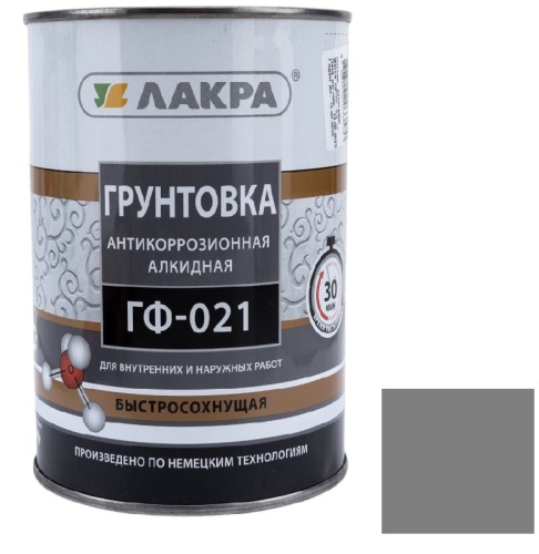 Грунт быстросохнущий Лакра ГФ-021 серый 0,8 кг