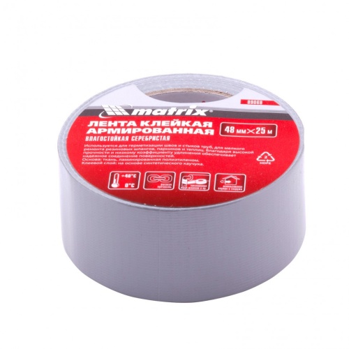 Лента клейкая армированная Matrix влагостойкая 48 мм х 25 м 89068 фото 3