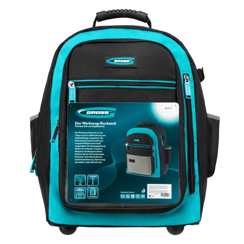 Рюкзак для инструмента, 440х350х250мм, выдвижная рукоятка, колеса Gross фото 18