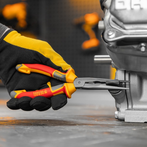 Длинногубцы прямые, диэлектрические рукоятки до 1000 В, трехкомпонентные рукоятки, 205мм Denzel фото 10 Длинногубцы прямые, диэлектрические рукоятки до 1000 В, трехкомпонентные рукоятки, 205мм Denzel фото 10