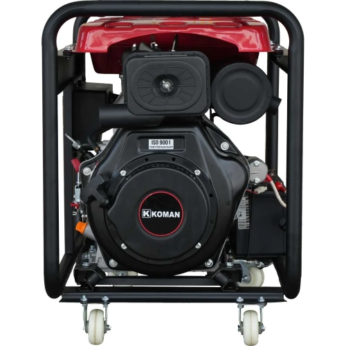 Генератор дизельный KOMAN 220В, мощность 6000Вт-6300Вт, силовая розетка, эл. стартер, колеса RD6300E фото 5