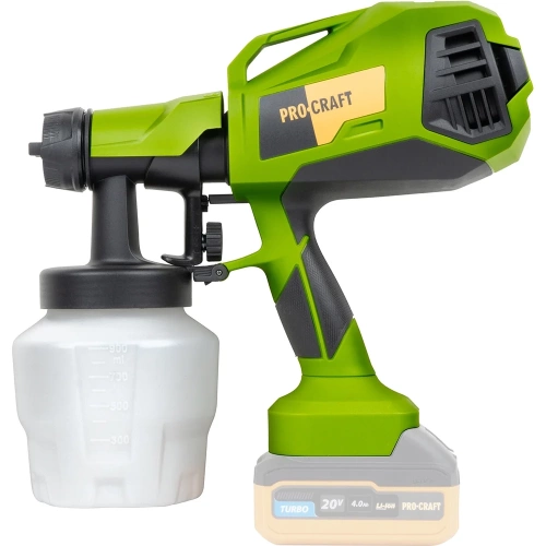 Краскопульт аккумуляторный PROCRAFT 20В, 750 мл/мин, без АКБ и ЗУ PSE30