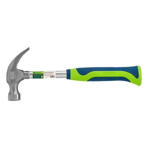 Молоток-гвоздодер, металлическая трубчатая обрезиненная рукоятка, вес 450 г, боек 27 мм Сибртех фото 6