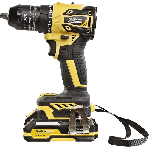 Дрель аккумуляторная Hanskonner 1BatterySystem HCD2065BLC фото 8