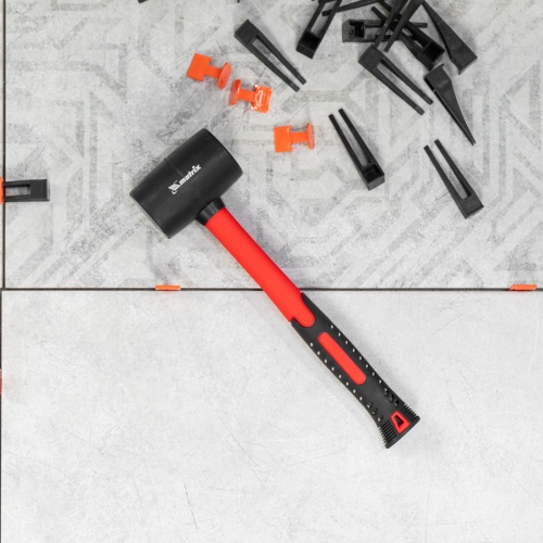 Киянка резиновая, 225 г, черная резина, фибергласовая рукоятка Matrix фото 6