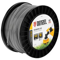 Леска для триммера двухкомпонентная квадрат, 4,0мм х 62м, на DIN катушке EXTRA CORD Denzel