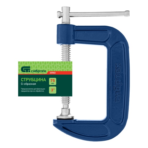 Струбцина G-образная, 75 мм Сибртех фото 6