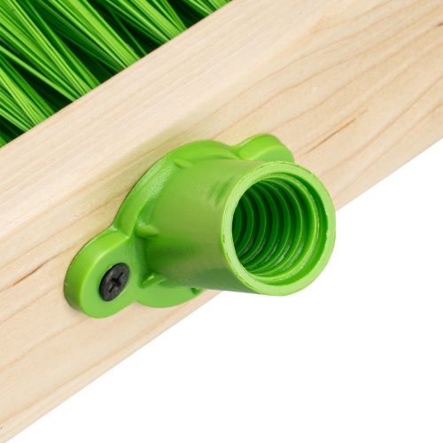 Щетка деревянная для пола, 400 мм, пятирядная, тулейка с резьбой под углом, без черенка Сибртех фото 5